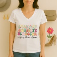 Groovy Activity Director Activity Professional Week Women's V-Neck T-Shirt