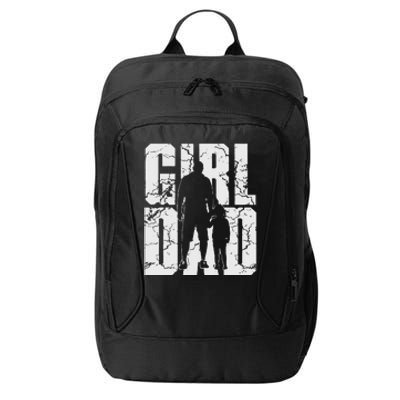 Girl And Dad Father’S Day Daddy Daughter City Backpack