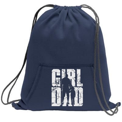 Girl And Dad Father’S Day Daddy Daughter Sweatshirt Cinch Pack Bag