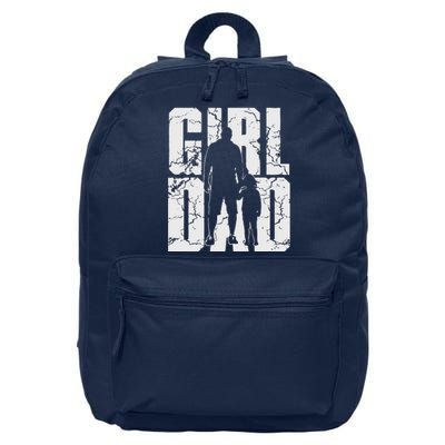 Girl And Dad Father’S Day Daddy Daughter 16 in Basic Backpack