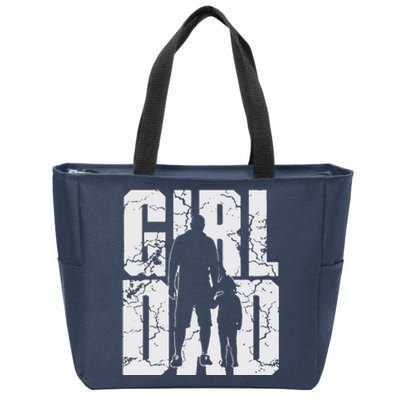 Girl And Dad Father’S Day Daddy Daughter Zip Tote Bag