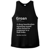 Groan A Deep Inarticulate Moaning Sound Heard After Dad Ladies PosiCharge Tri-Blend Wicking Tank