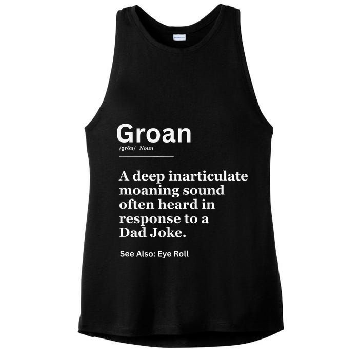 Groan A Deep Inarticulate Moaning Sound Heard After Dad Ladies PosiCharge Tri-Blend Wicking Tank