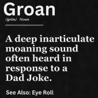 Groan A Deep Inarticulate Moaning Sound Heard After Dad Ladies PosiCharge Tri-Blend Wicking Tank