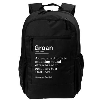 Groan A Deep Inarticulate Moaning Sound Heard After Dad Backpack