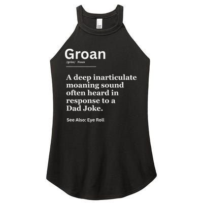 Groan A Deep Inarticulate Moaning Sound Heard After Dad Women's Perfect Tri Rocker Tank