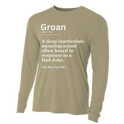 Groan A Deep Inarticulate Moaning Sound Heard After Dad Cooling Performance Long Sleeve Crew