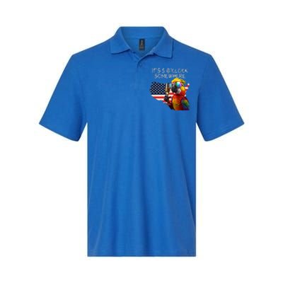 Grab a drink and toast to the sun! It's 5 o'clock somewhere!  Softstyle Adult Sport Polo