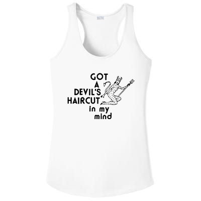 Got A Devils Haircut In My Mind Ladies PosiCharge Competitor Racerback Tank