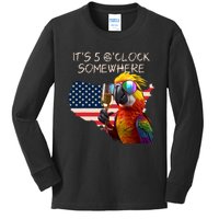 Grab A Drink And Toast To The Sun! Its 5 Oclock SomewhereAmerica Flag Design Kids Long Sleeve Shirt