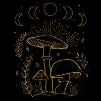 Goblincore Aesthetic Dark Academia Cottagecore Mushroom Flat Bill Trucker Hat