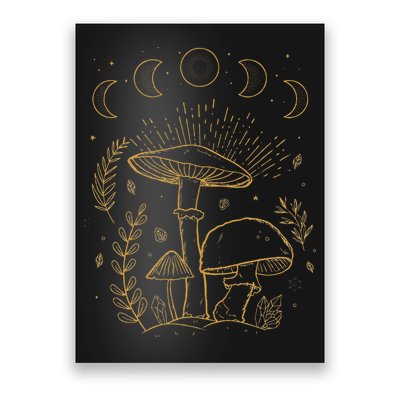 Goblincore Aesthetic Dark Academia Cottagecore Mushroom Poster