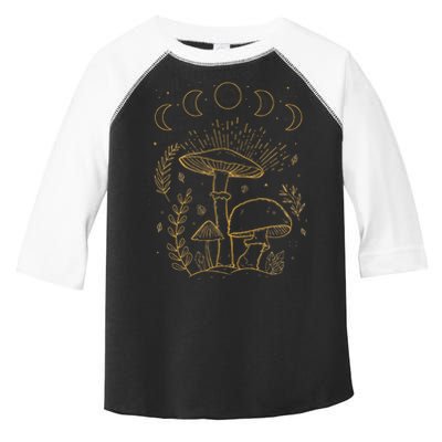 Goblincore Aesthetic Dark Academia Cottagecore Mushroom Toddler Fine Jersey T-Shirt