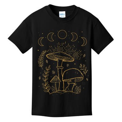 Goblincore Aesthetic Dark Academia Cottagecore Mushroom Kids T-Shirt
