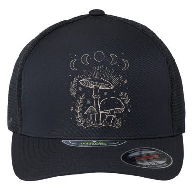 Goblincore Aesthetic Dark Academia Cottagecore Mushroom Flexfit Unipanel Trucker Cap