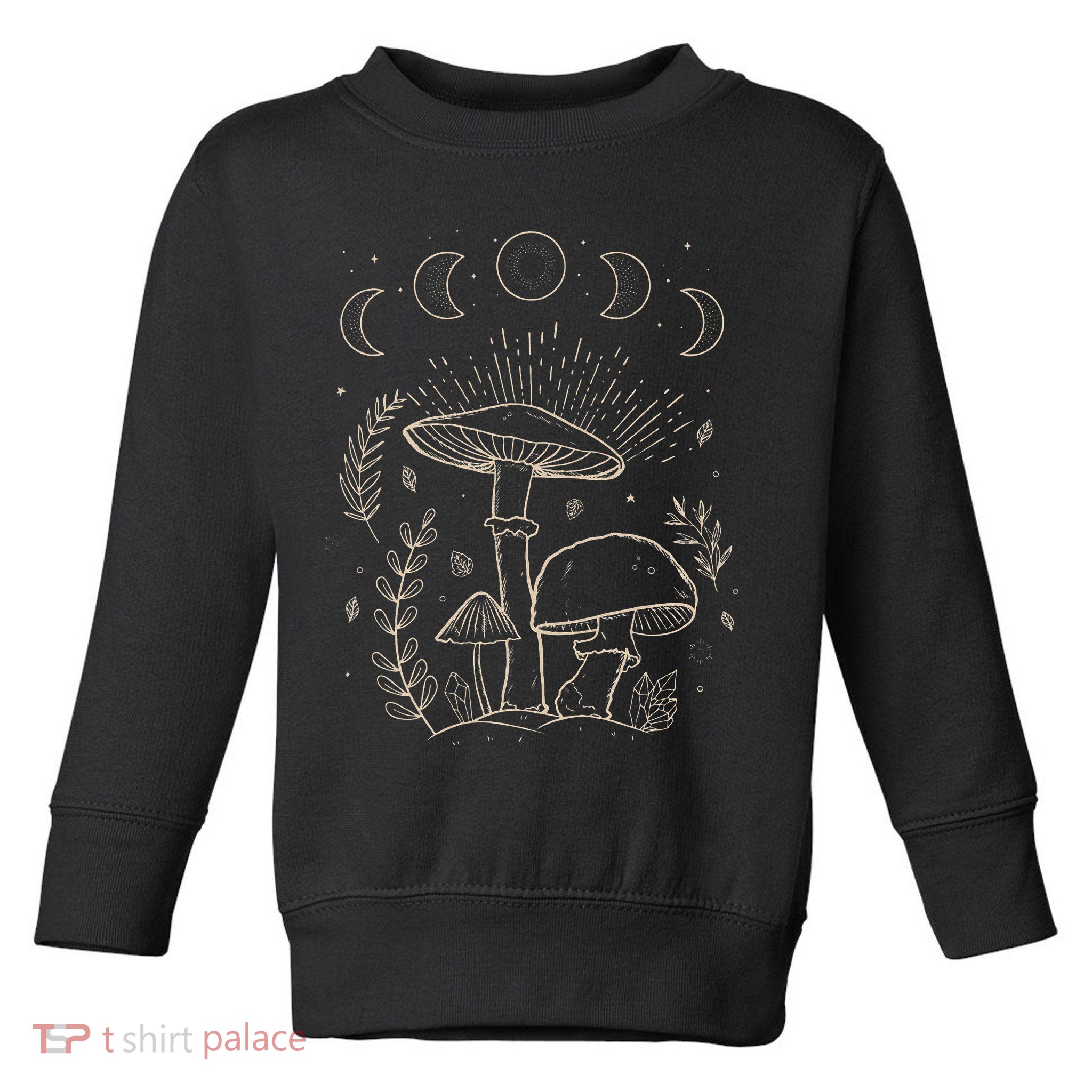 Goblincore Aesthetic Dark Academia Cottagecore Mushroom Toddler Sweatshirt