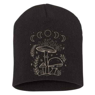 Goblincore Aesthetic Dark Academia Cottagecore Mushroom Short Acrylic Beanie