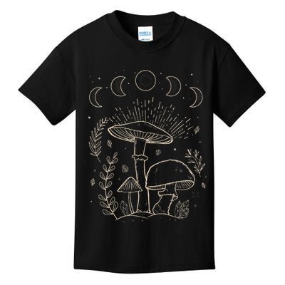 Goblincore Aesthetic Dark Academia Cottagecore Mushroom Kids T-Shirt