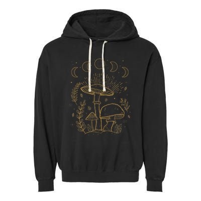 Goblincore Aesthetic Dark Academia Cottagecore Mushroom Garment-Dyed Fleece Hoodie