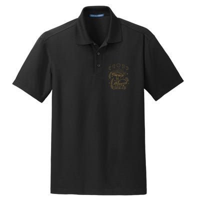Goblincore Aesthetic Dark Academia Cottagecore Mushroom Dry Zone Grid Polo