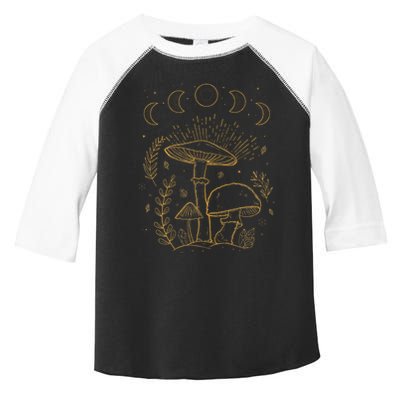 Goblincore Aesthetic Dark Academia Cottagecore Mushroom Toddler Fine Jersey T-Shirt