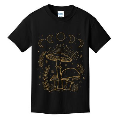 Goblincore Aesthetic Dark Academia Cottagecore Mushroom Kids T-Shirt