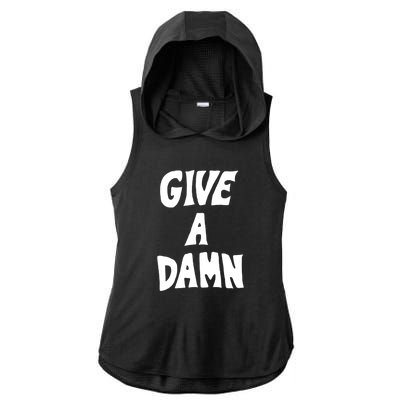 Give A Damn Ladies PosiCharge Tri-Blend Wicking Draft Hoodie Tank