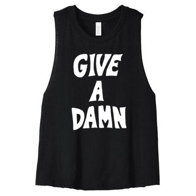 Give A Damn Women's Racerback Cropped Tank