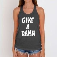 Give A Damn Women's Knotted Racerback Tank