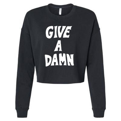 Give A Damn Cropped Pullover Crew