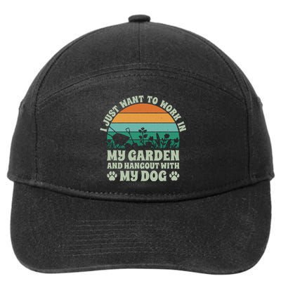 Gardening And Dog Lover Graphic 7-Panel Snapback Hat