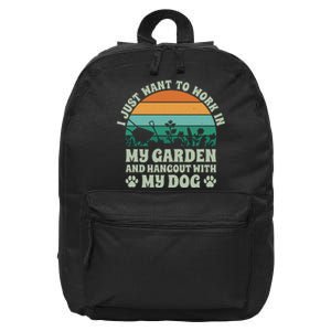 Gardening And Dog Lover Graphic 16 in Basic Backpack