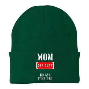 Go Ask Dad Mom Off Duty Off Duty Mom Knit Cap Winter Beanie