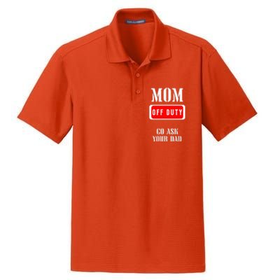 Go Ask Dad Mom Off Duty Off Duty Mom Dry Zone Grid Polo