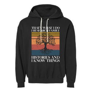 Genealogy Ancestry Dna Genealogist Family Tree Maker Garment-Dyed Fleece Hoodie