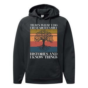 Genealogy Ancestry Dna Genealogist Family Tree Maker Performance Fleece Hoodie