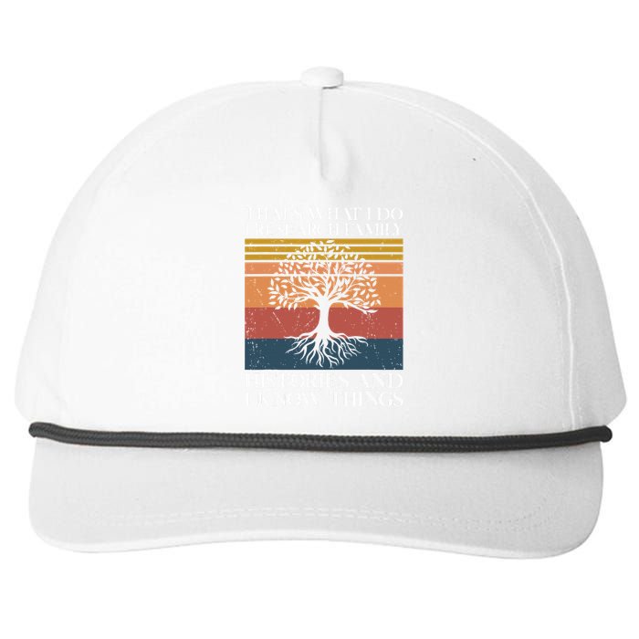 Genealogy Ancestry Dna Genealogist Family Tree Maker Snapback Five-Panel Rope Hat