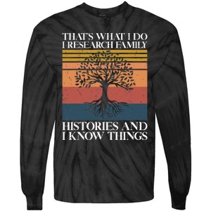 Genealogy Ancestry Dna Genealogist Family Tree Maker Tie-Dye Long Sleeve Shirt