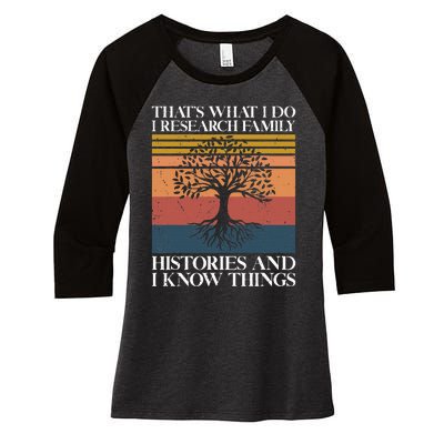 Genealogy Ancestry Dna Genealogist Family Tree Maker Women's Tri-Blend 3/4-Sleeve Raglan Shirt