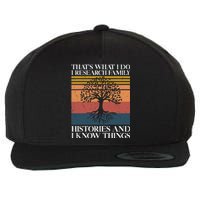 Genealogy Ancestry Dna Genealogist Family Tree Maker Wool Snapback Cap