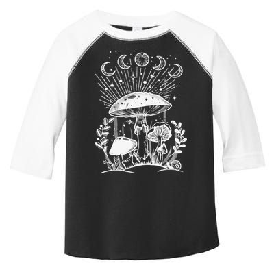Goblincore Aesthetic Dark Academia Cottagecore Mushroom Toddler Fine Jersey T-Shirt