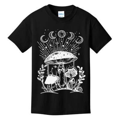 Goblincore Aesthetic Dark Academia Cottagecore Mushroom Kids T-Shirt