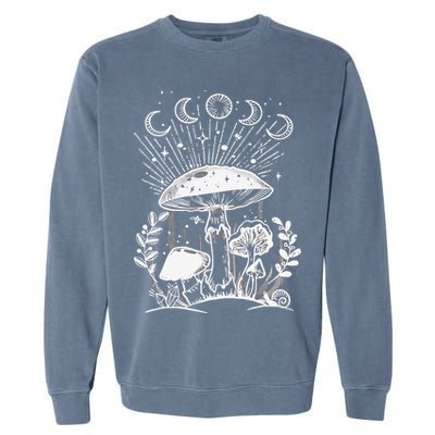 Goblincore Aesthetic Dark Academia Cottagecore Mushroom Garment-Dyed Sweatshirt