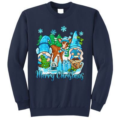 Gnome And Deer Merry Christmas Winter Vibes Cozy Season Sweatshirt