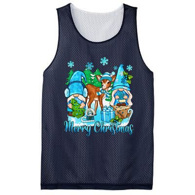 Gnome And Deer Merry Christmas Winter Vibes Cozy Season Mesh Reversible Basketball Jersey Tank