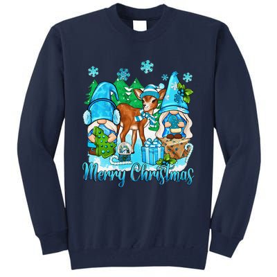 Gnome And Deer Merry Christmas Winter Vibes Cozy Season Tall Sweatshirt