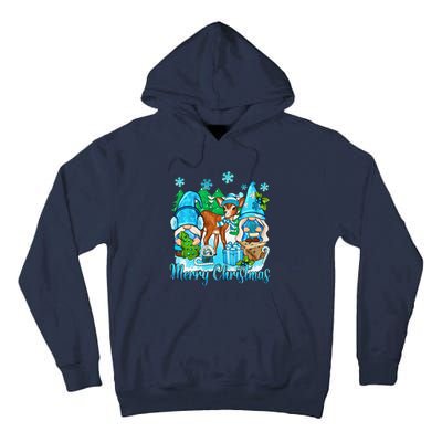 Gnome And Deer Merry Christmas Winter Vibes Cozy Season Tall Hoodie