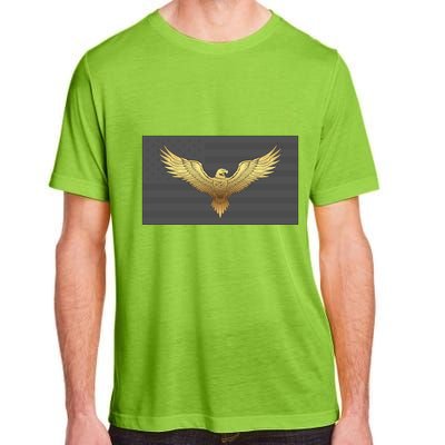 Gold American Eagle On Flag Adult ChromaSoft Performance T-Shirt