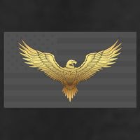 Gold American Eagle On Flag Cool Comfort Performance Bucket Hat