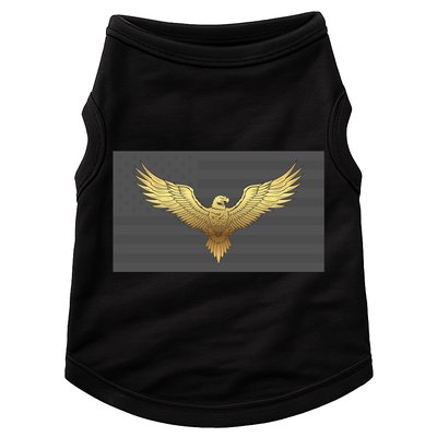 Gold American Eagle On Flag Doggie Tank